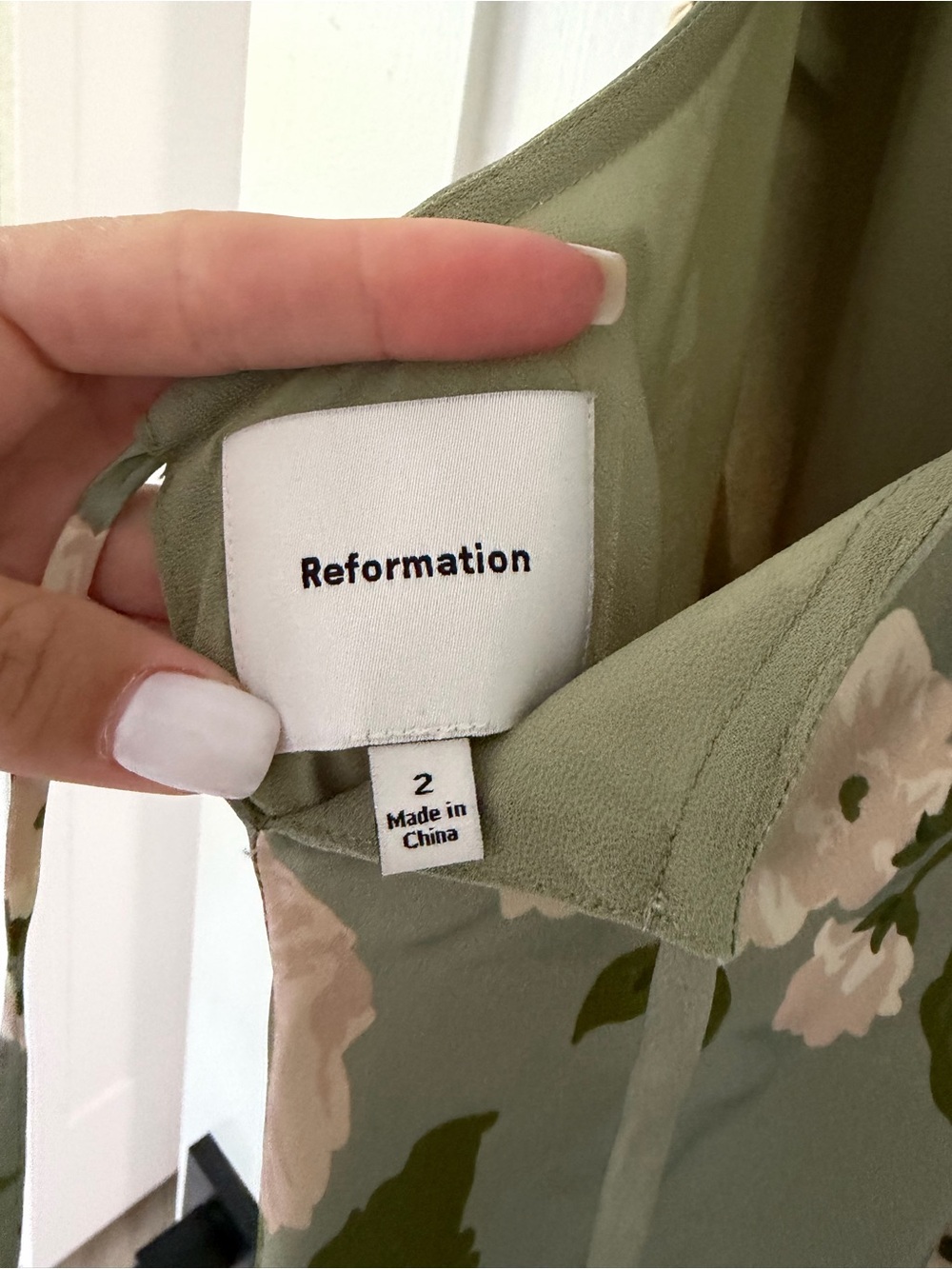 Reformation Anaïs Silk Maxi Dress in Sage Floral - Picture 10 of 10